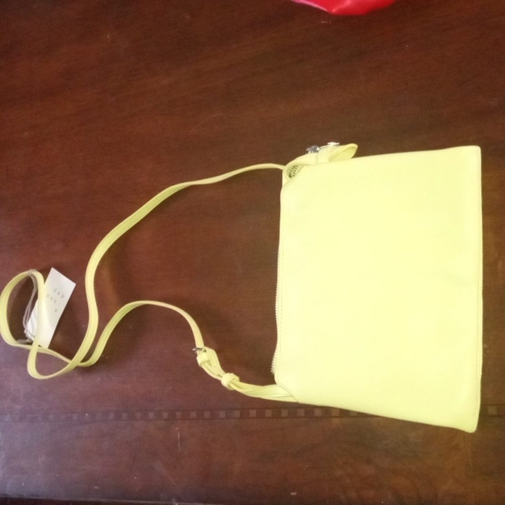 A new day purse acid yellow crossbody bag